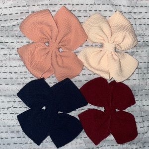 Hair bow clips (pack of 4)